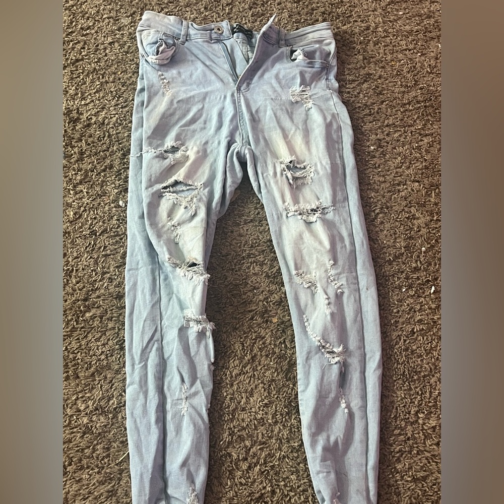 Denim Ripped Blue Jeans